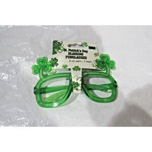 St. Patrick's Day Light Up Glasses Shamrock with 3 Modes